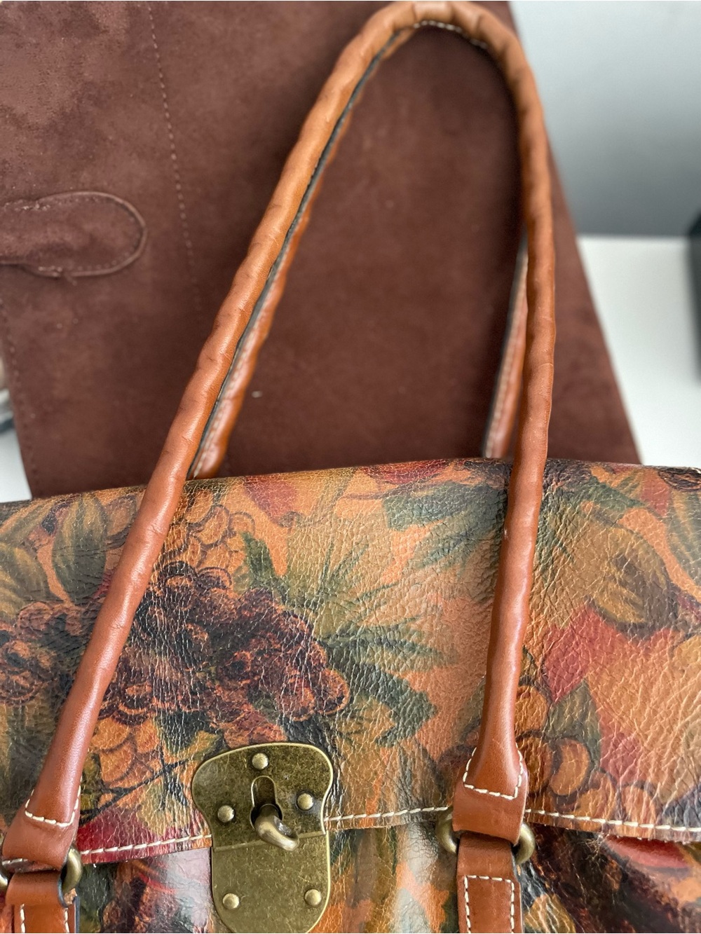 Patricia Nash Fruit Print Leather Bag - Picture 12 of 13